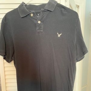 Large American Eagle Black Polo